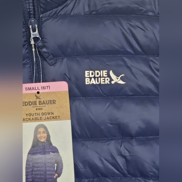 Eddie Bauer Kids Puffer Jacket in Deep Blue - Picture 4 of 7